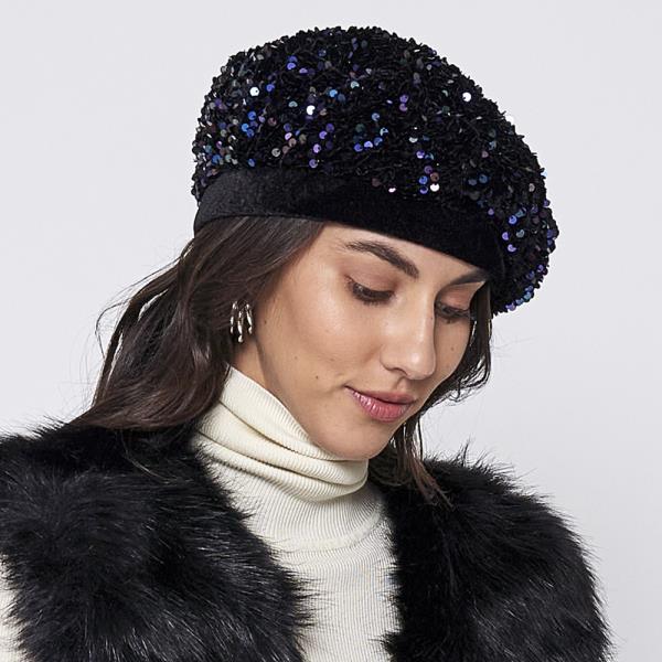 SEQUIN BERET