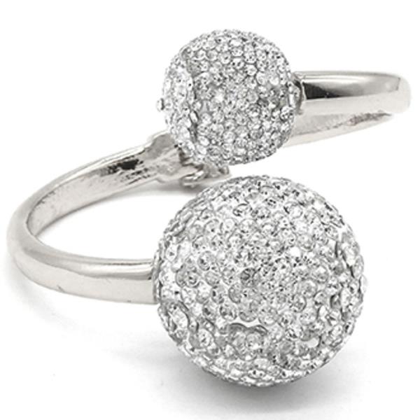 RHINESTONE DISCO BALL HINGE BRACELET
