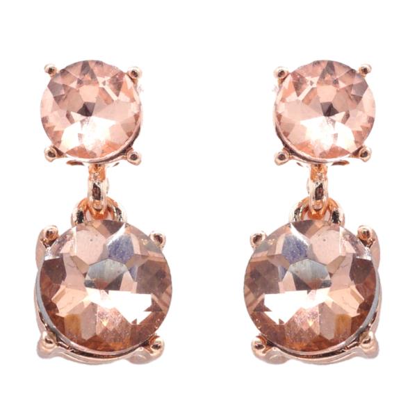 ROUND CRYSTAL DANGLE EARRING