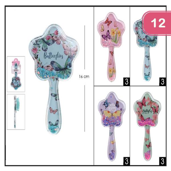 FASHION BUTTERFLY SHAKER HAIR COMB (12UNITS)