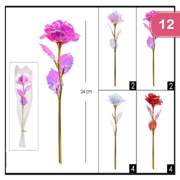 PINK TONE SHINY FLOWER GIFT (12 UNITS)