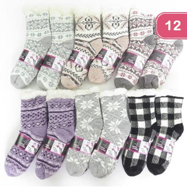 FASHION COZY SOCKS (12 UNITS)