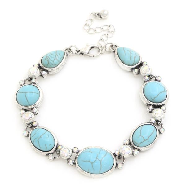 WESTERN OVAL BEAD BRACELET