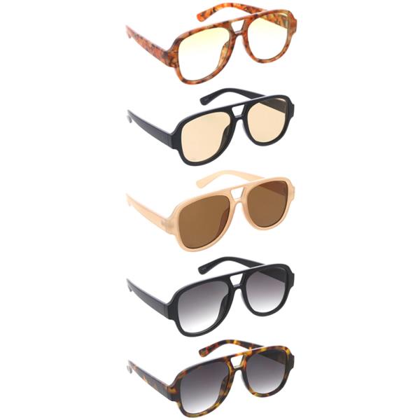 LARGE PLASTIC AVIATOR FRAME SUNGLASSES 1DZ