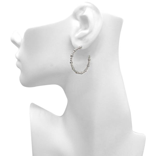 BALL LINK OPEN CIRCLE EARRING