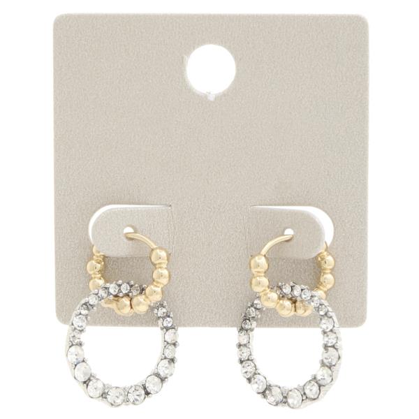 DOUBLE CIRCLE RHINESTONE EARRING