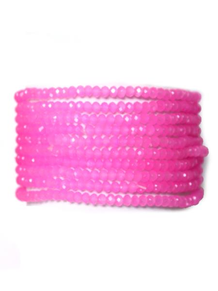 GLASS BEAD STRETCH MULTI BRACELET