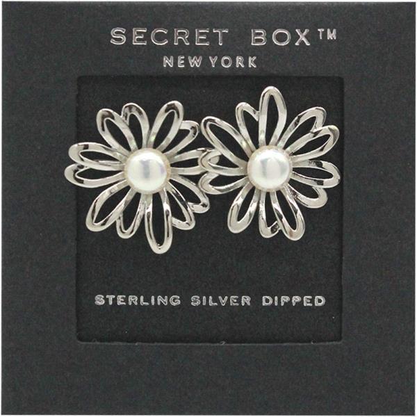 SECRET BOX 14K GOLD DIPPED FLOWER EARRING