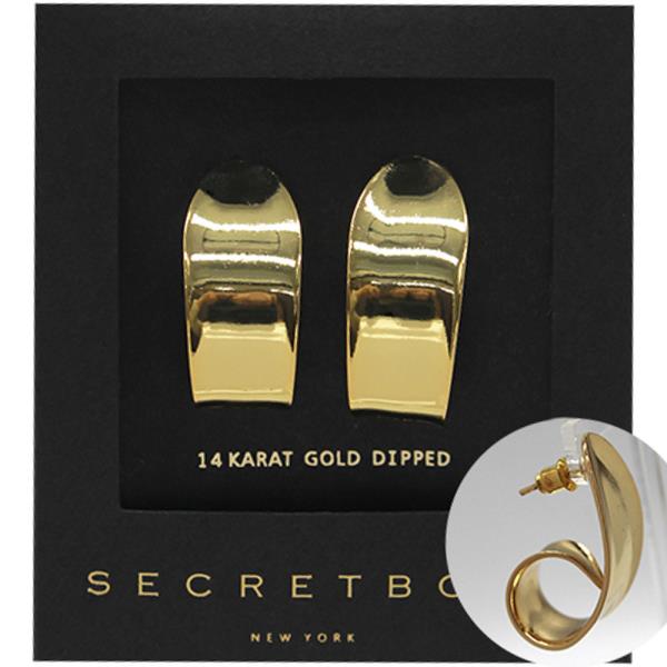 SECRET BOX HYPOALLERGENIC 14K GOLD DIPPED EARRING