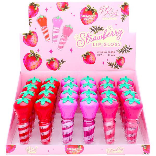 PX LOOK STRAWBERRY SCENTED LIP GLOSS (24 UNITS)