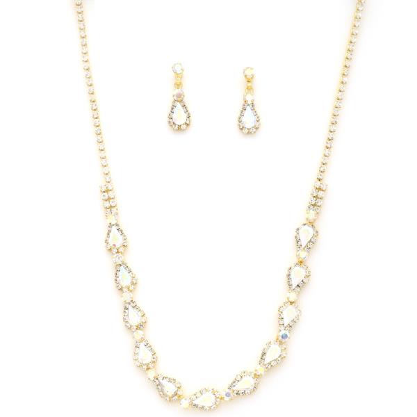 TEARDROP RHINESTONE NECKLACE