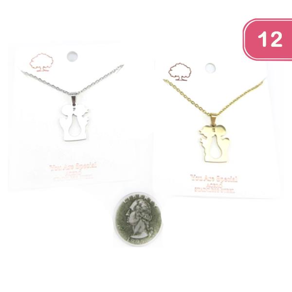 YOU ARE SPECIAL STAINLESS STEEL PENDANT NECKLACE (12 UNITS)