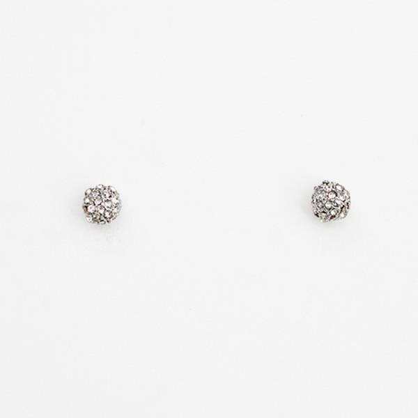 RHINESTONE BALL BEAD EARRING