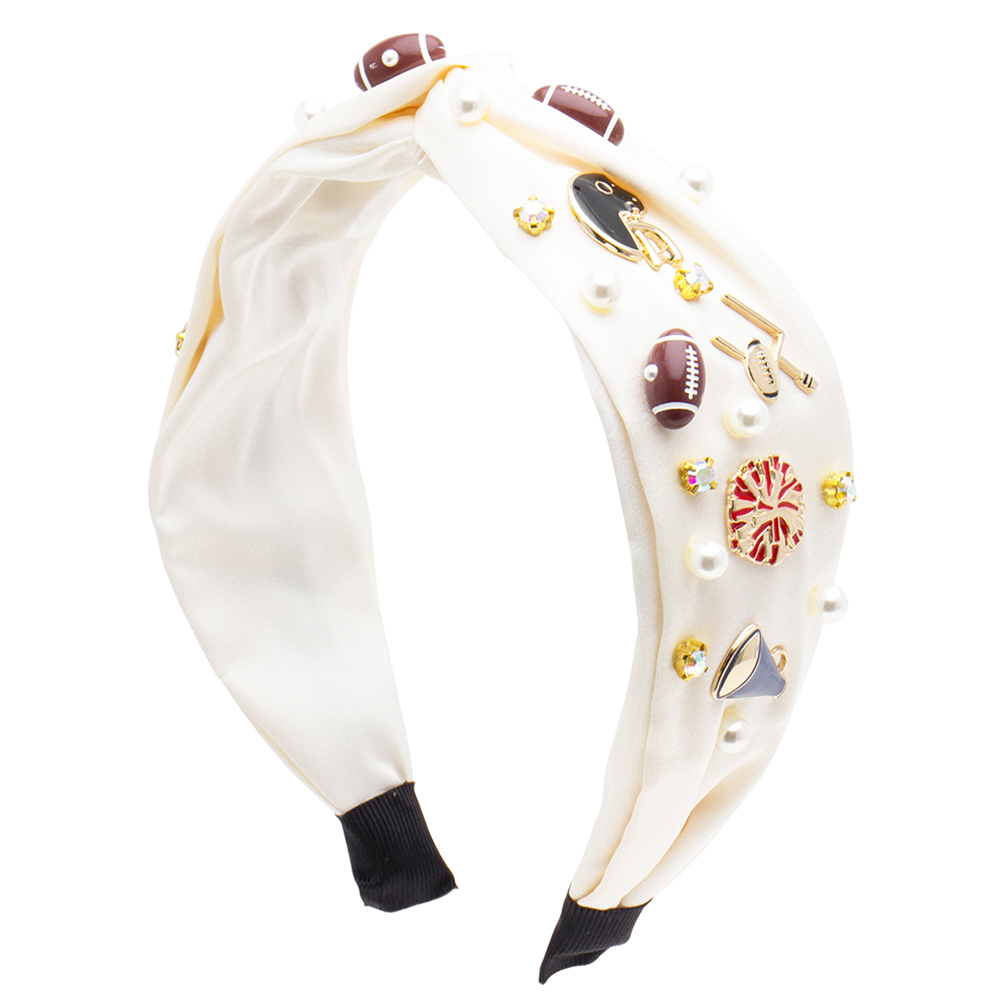 PEARL SPORTS CRYSTAL STUD HAIR HEADBAND