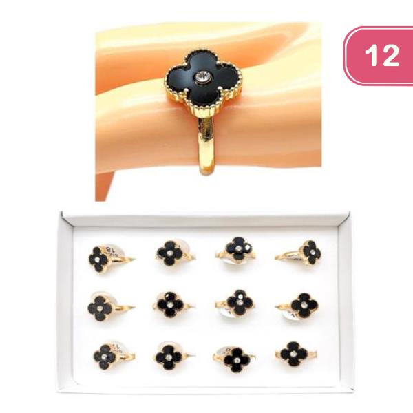 FASHION CLOVER RING (12 UNITS)