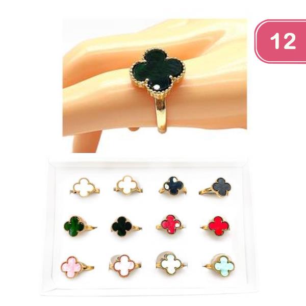 FASHION CLOVER RING (12 UNITS)