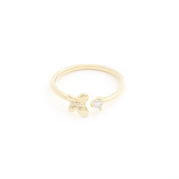 SODAJO BUTTERFLY CZ GOLD DIPPED RING