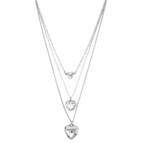 3 SET OF NKS - HEART PENDANT