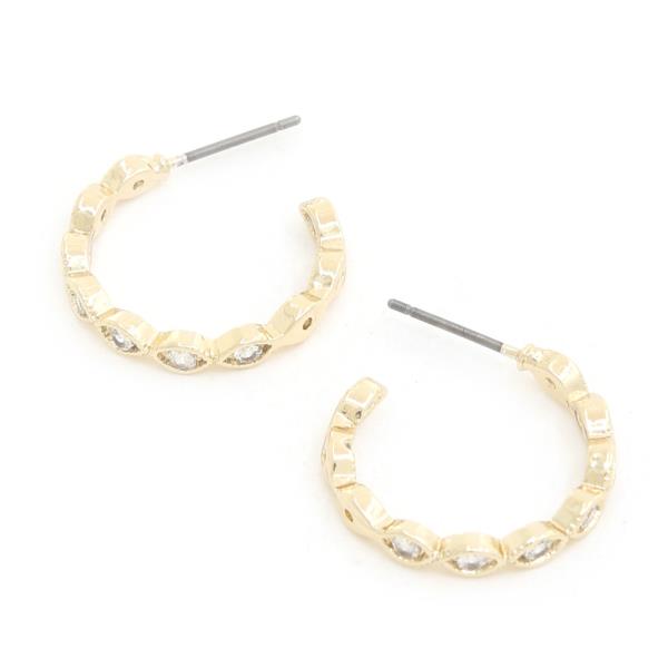 MARQUISE LINK OPEN CIRCLE EARRING