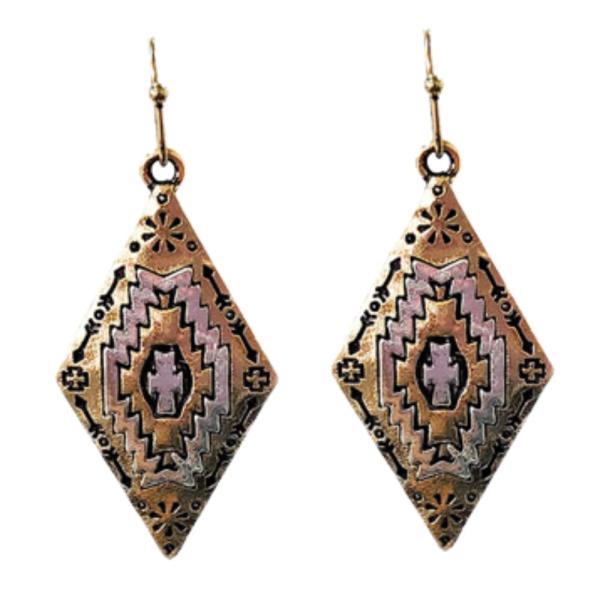 GEOMETRIC SHAPE DANGLE EARRING