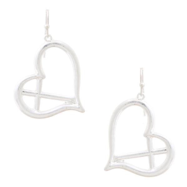 ABSTRACT HEART DANGLE EARRING