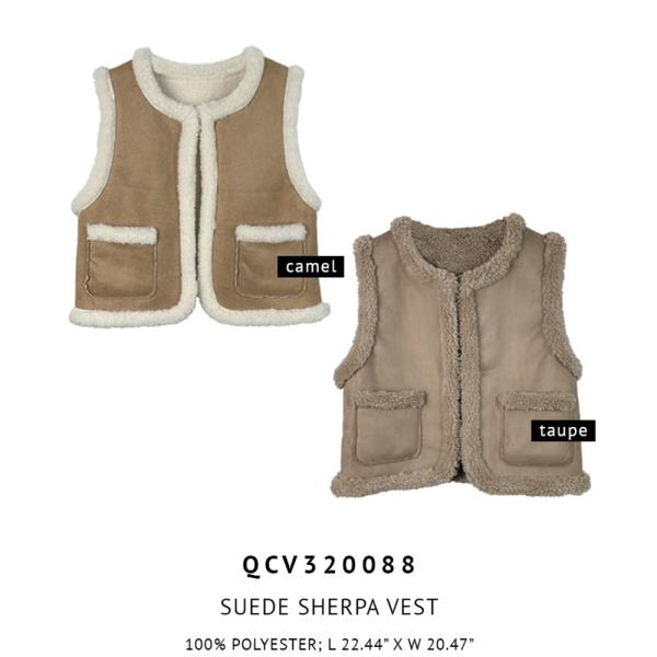 SUEDE SHERPA VEST