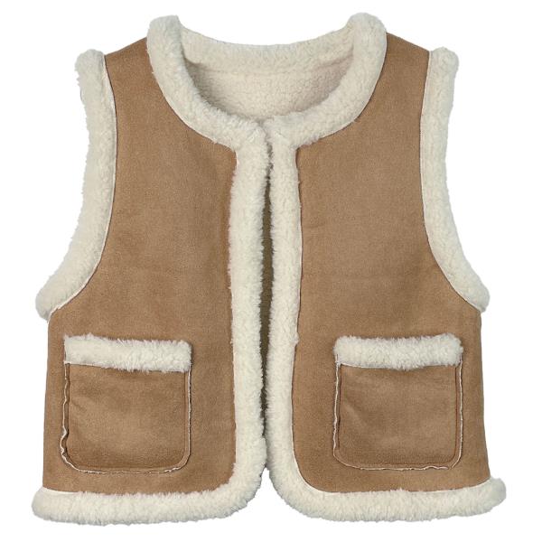 SUEDE SHERPA VEST