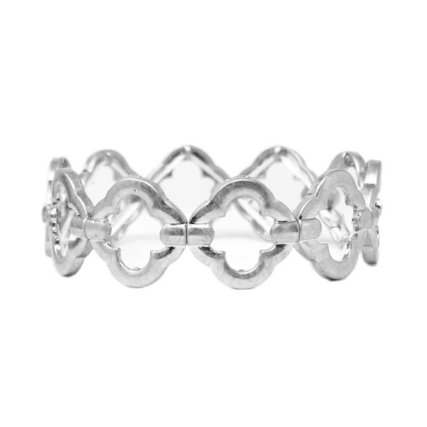 CLOVER CAST LINKED STRETCH BRACELET