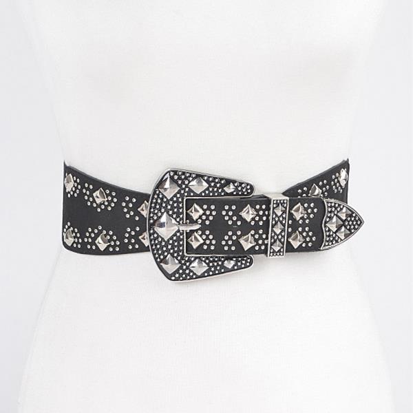 MULTI METAL STUDDED ELASTIC BELT