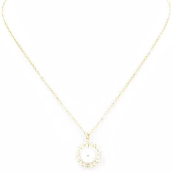 ROUND PEARL PENDANT NECKLACE