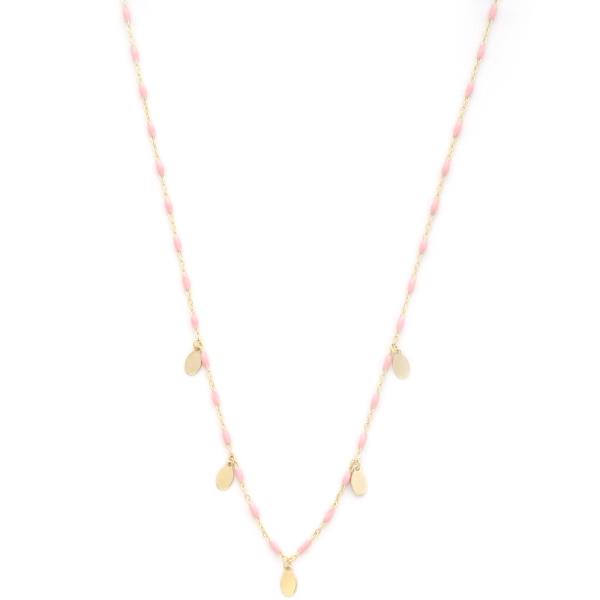 MARQUISE CHARM BEADED NECKLACE