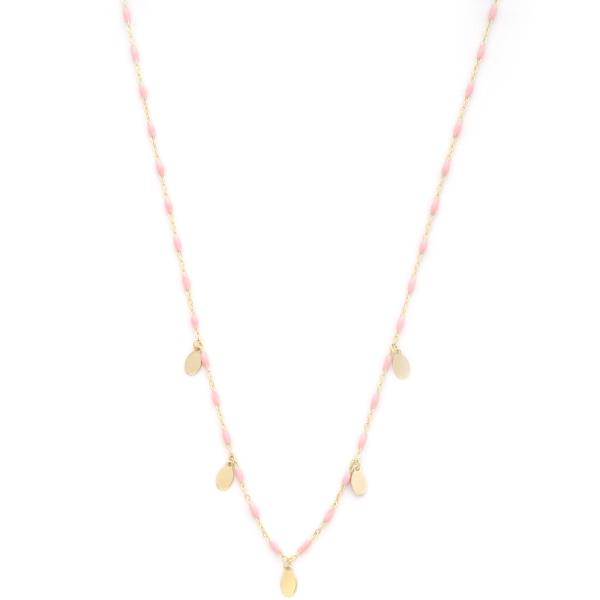 MARQUISE CHARM BEADED NECKLACE