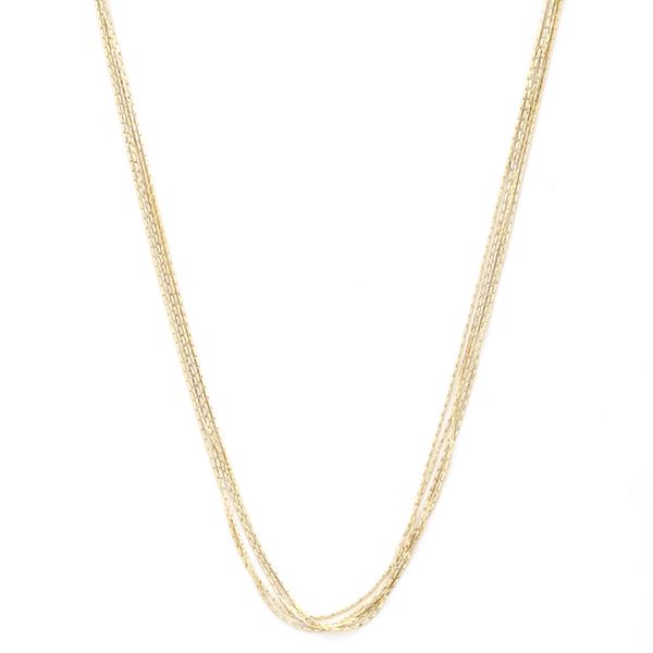 MULTI LAYERED METAL CHAIN NECKLACE