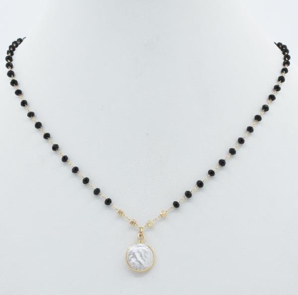 BEAD PEARL PENDANT NECKLACE