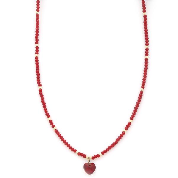 HEART BEADED NECKLACE