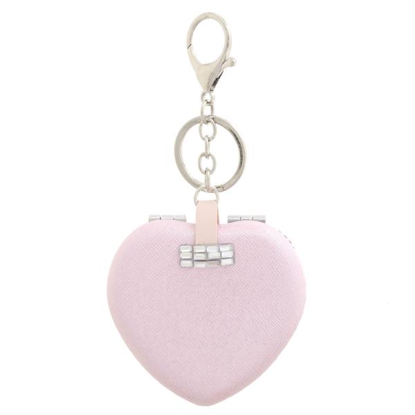 RHINESTONE HEART MIRROR KEYCHAIN