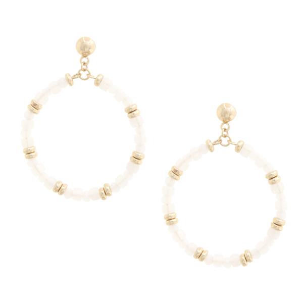 ROUND BEADED DANGLE EARRING