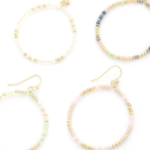 BEADED ROUND DANGLE EARRING