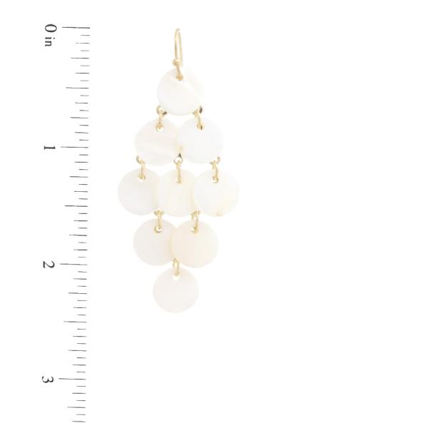 MOTHER OF PEARL ROUND DANGLE EARRING