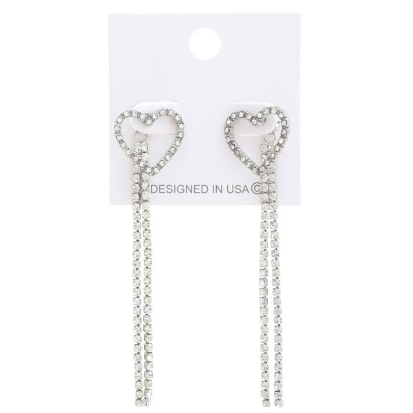 HEART CHAIN DANGLE EARRING