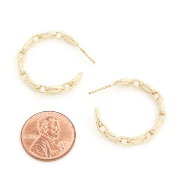 OVAL LINK OPEN CIRCLE EARRING