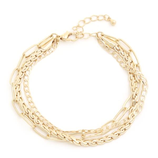 OVAL WHEAT LINK METAL BRACELET
