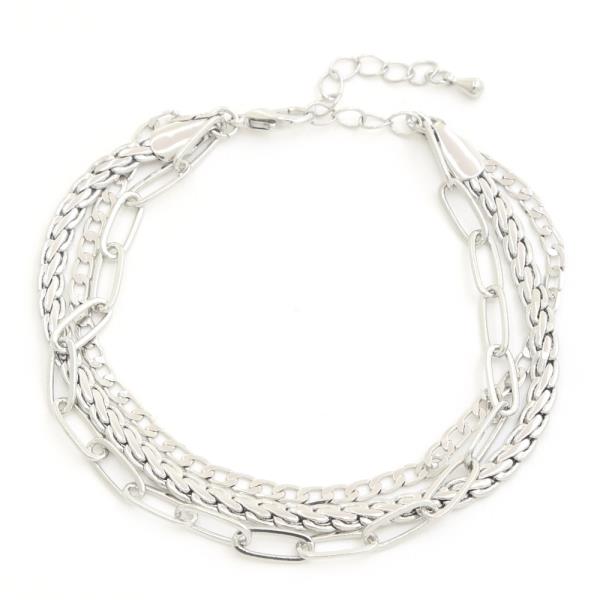 OVAL WHEAT LINK METAL BRACELET