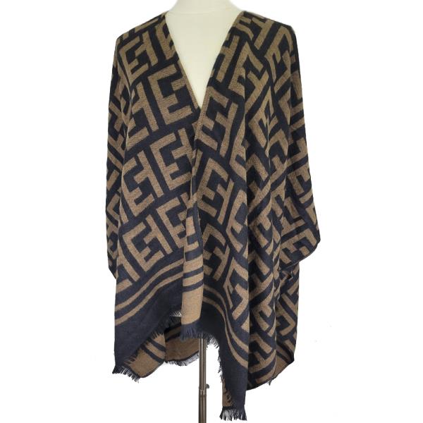 GREEK PATTERN SHAWL RUANA