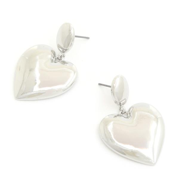 HEART METAL EARRING
