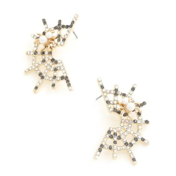 HALF CIRCLE RHINESTONE EARRING