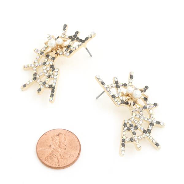 HALF CIRCLE RHINESTONE EARRING