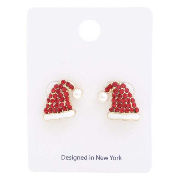 CHRISTMAS SANTA CLAUS HAT EARRING