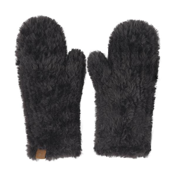CC FAUX FUR MITTENS GLOVES
