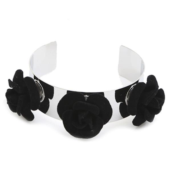 SDJ FLOWER METAL CUFF BRACELET